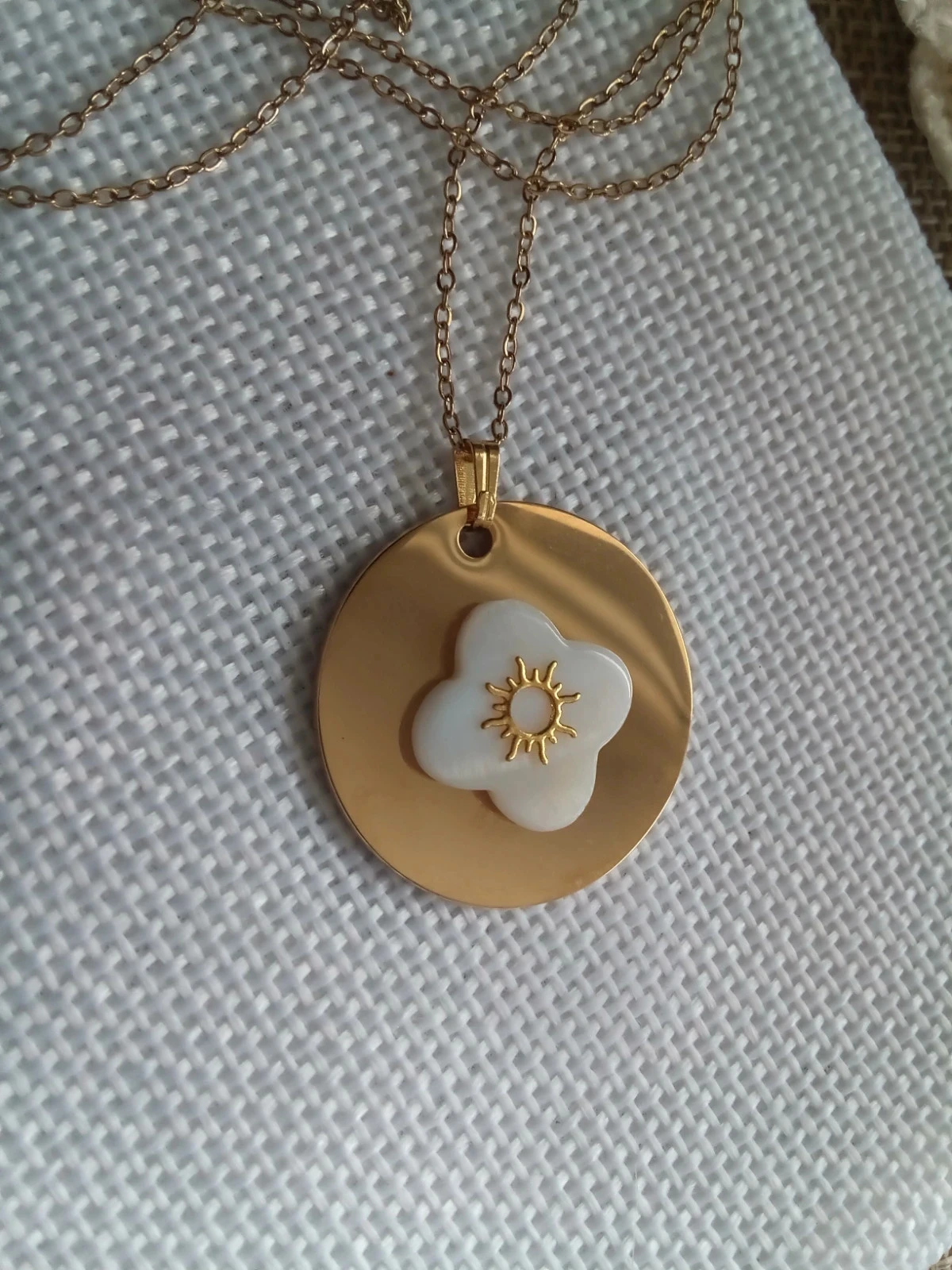 Collier à offrir à sa sœur , trèfle nacre naturelle – photo 2